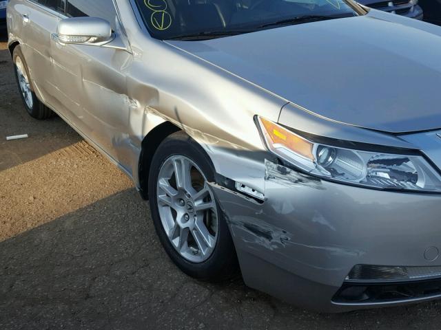 19UUA8F54BA000792 - 2011 ACURA TL SILVER photo 9