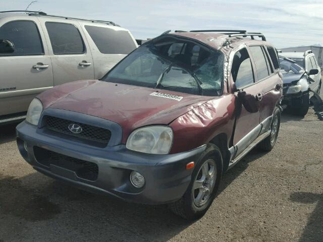 KM8SC13E34U789008 - 2004 HYUNDAI SANTA FE G MAROON photo 2