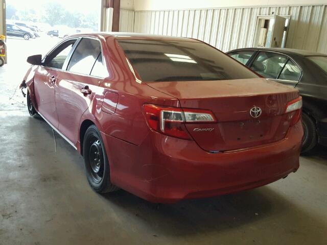 4T1BF1FK4DU655391 - 2013 TOYOTA CAMRY L RED photo 3