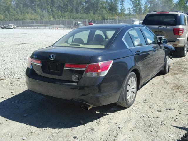 1HGCP2F38CA008269 - 2012 HONDA ACCORD LX BLACK photo 4