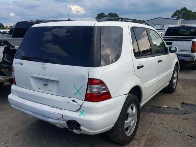 4JGAB57E64A495992 - 2004 MERCEDES-BENZ ML 350 WHITE photo 4