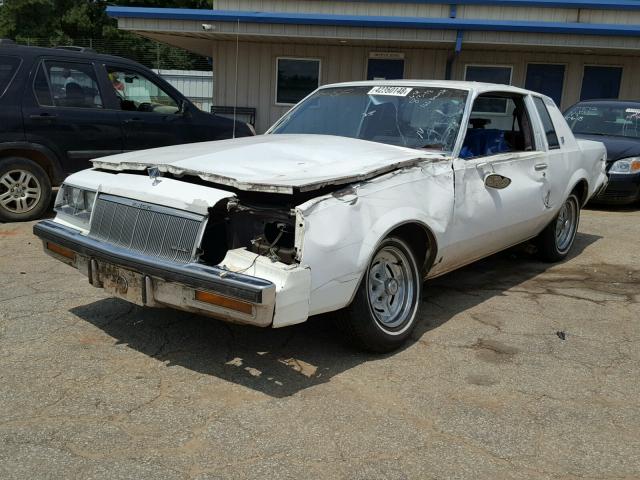 1G4GJ47A5GP454498 - 1986 BUICK REGAL WHITE photo 2