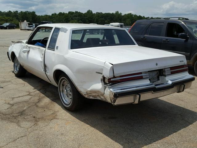 1G4GJ47A5GP454498 - 1986 BUICK REGAL თეთრი ფოტო 3