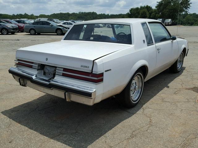 1G4GJ47A5GP454498 - 1986 BUICK REGAL თეთრი ფოტო 4
