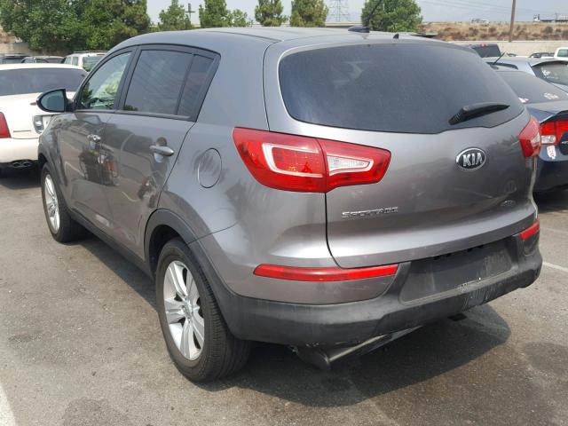 KNDPB3A26D7486496 - 2013 KIA SPORTAGE B GRAY photo 3