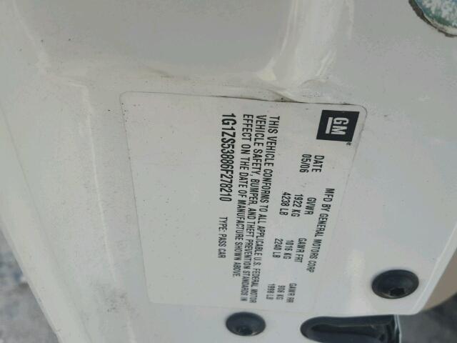 1G1ZS53886F278210 - 2006 CHEVROLET MALIBU LS 白色 照片 10