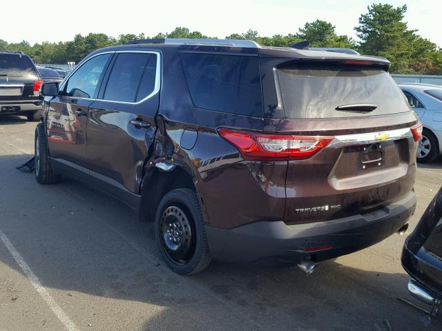 1GNEVGKW6JJ107753 - 2018 CHEVROLET TRAVERSE L MAROON photo 3