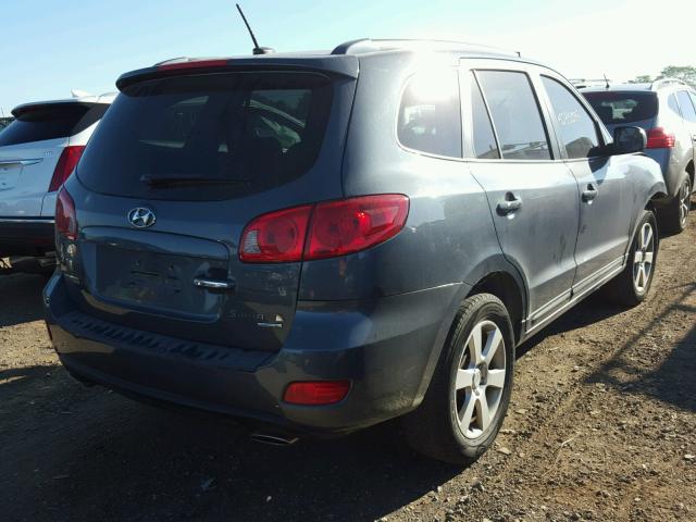 5NMSH13E27H059706 - 2007 HYUNDAI SANTA FE S BLUE photo 4