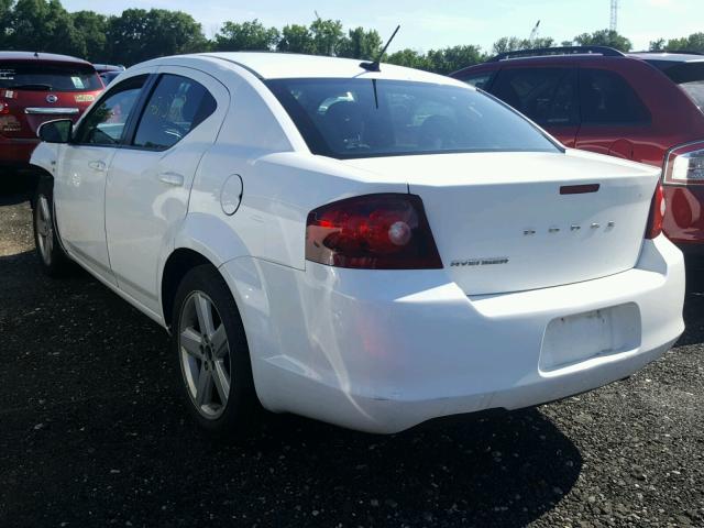 1B3BD1FB5BN577030 - 2011 DODGE AVENGER MA WHITE photo 3