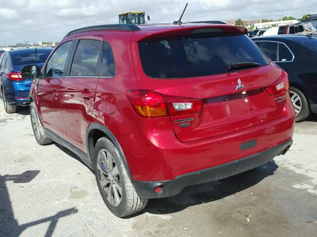 4A4AP5AU9DE022336 - 2013 MITSUBISHI OUTLANDER RED photo 3