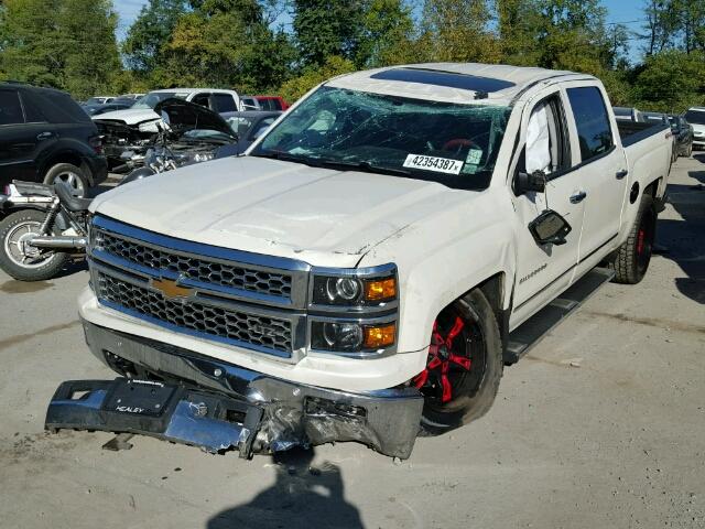 3GCUKSECXEG230934 - 2014 CHEVROLET SILVERADO WHITE photo 2