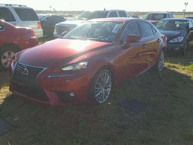 JTHBF1D25F5065316 - 2015 LEXUS IS 250 BURGUNDY photo 2