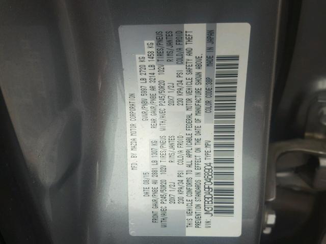 JM3TB3DA9F0468904 - 2015 MAZDA CX-9 GRAND SILVER photo 10