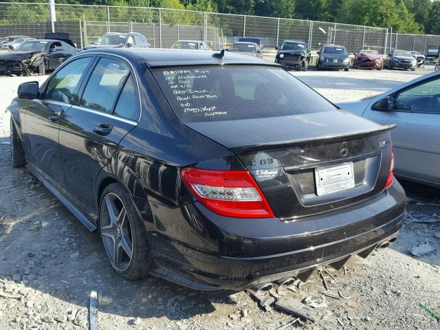 WDDGF77XX9F307992 - 2009 MERCEDES-BENZ C 63 AMG BLACK photo 3