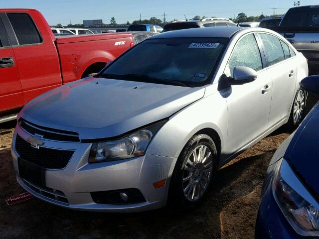 1G1PJ5SC0C7102841 - 2012 CHEVROLET CRUZE SILVER photo 2