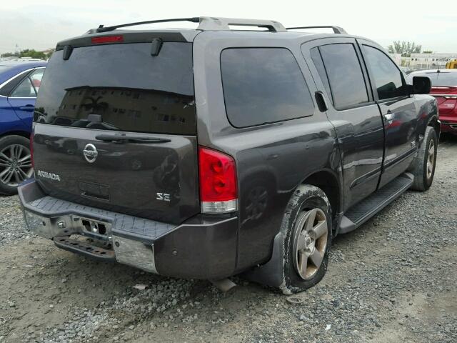 5N1BA08A37N707654 - 2007 NISSAN ARMADA SE GRAY photo 4