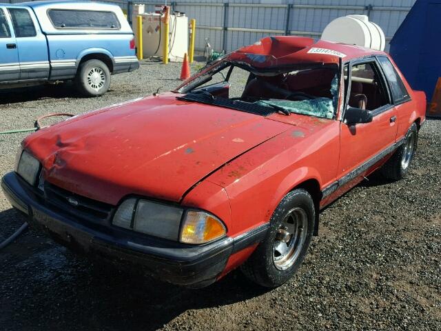 1FABP40A1HF105908 - 1987 FORD MUSTANG LX RED photo 2