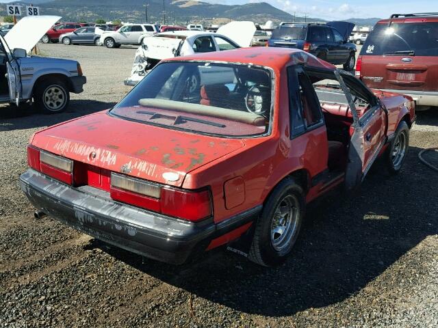 1FABP40A1HF105908 - 1987 FORD MUSTANG LX RED photo 4