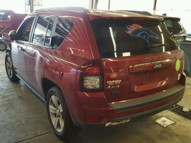 1C4NJDBB2ED727360 - 2014 JEEP COMPASS SP RED photo 3