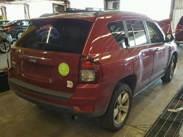 1C4NJDBB2ED727360 - 2014 JEEP COMPASS SP RED photo 4