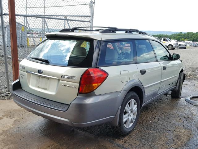 4S4BP61CX57336619 - 2005 SUBARU LEGACY OUT BEIGE photo 4