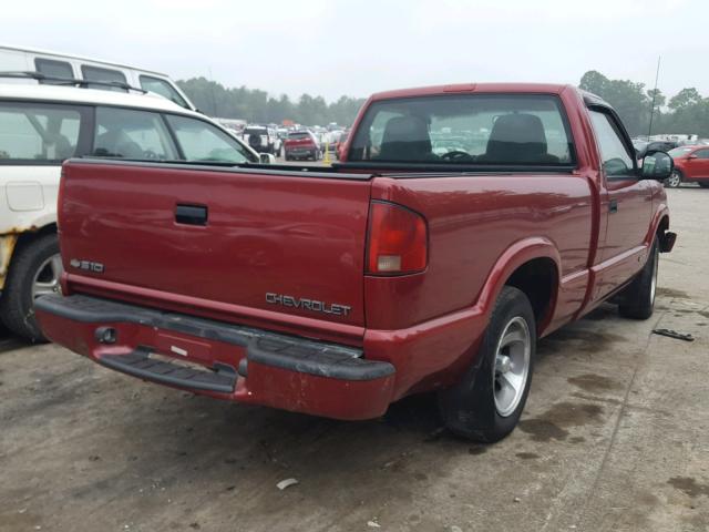 1GCCS1448WK218596 - 1998 CHEVROLET S TRUCK S1 RED photo 4