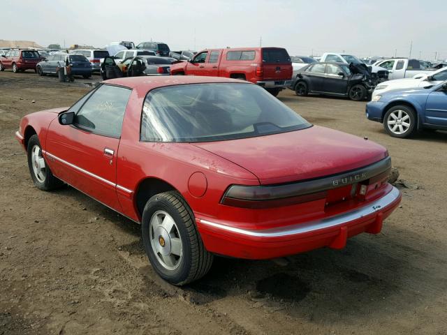 1G4EC13C0LB900653 - 1990 BUICK REATTA RED photo 3