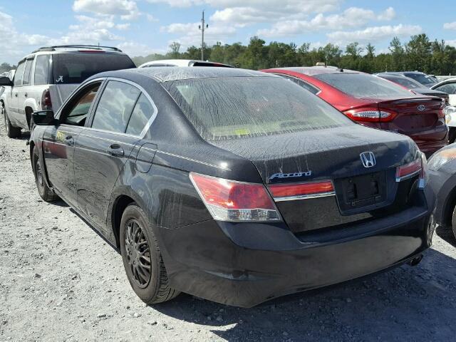 1HGCP2F33BA038651 - 2011 HONDA ACCORD LX BLACK photo 3