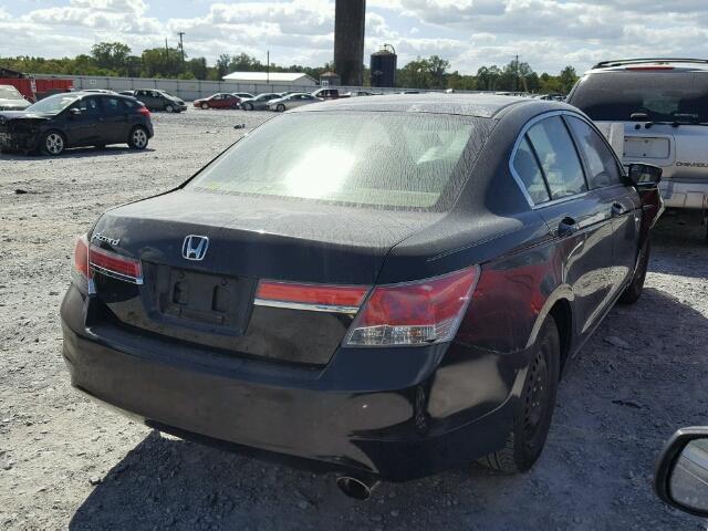 1HGCP2F33BA038651 - 2011 HONDA ACCORD LX BLACK photo 4