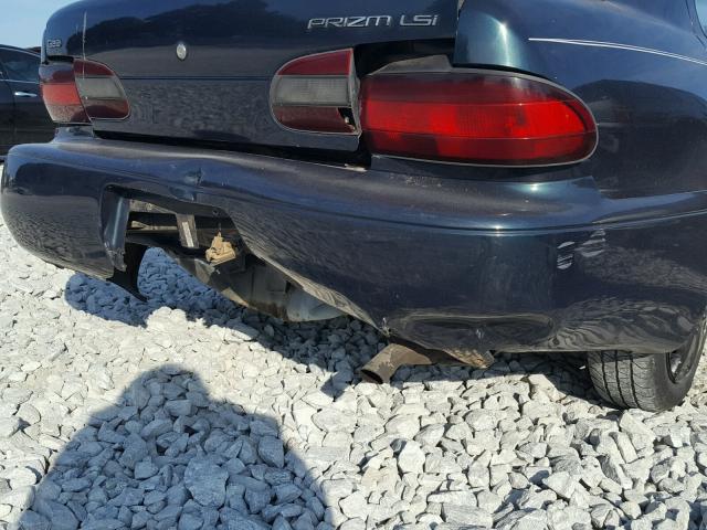 1Y1SK5263VZ402353 - 1997 GEO PRIZM BASE მწვანე ფოტო 9