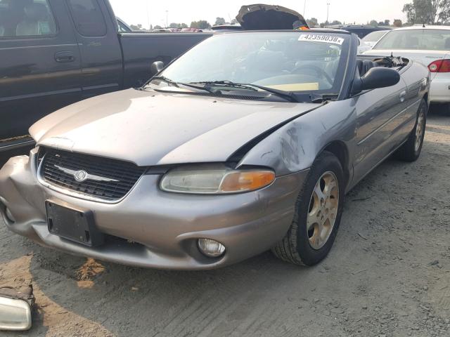 3C3EL55H9XT609212 - 1999 CHRYSLER SEBRING JX GRAY photo 2