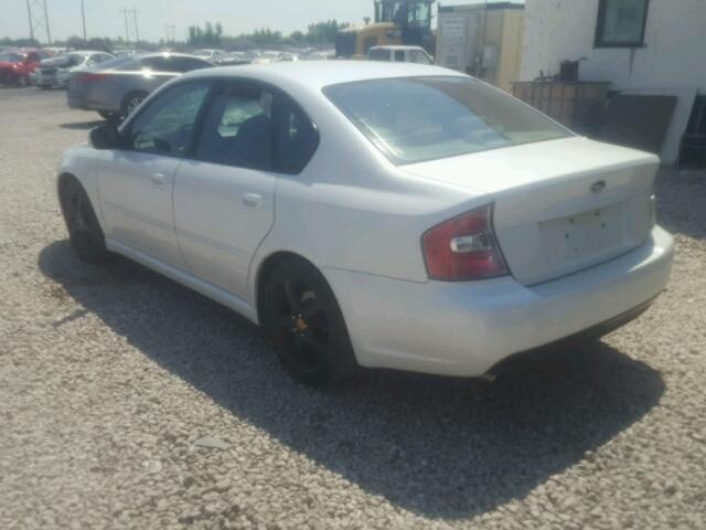 4S3BL676656206439 - 2005 SUBARU LEGACY GT WHITE photo 3