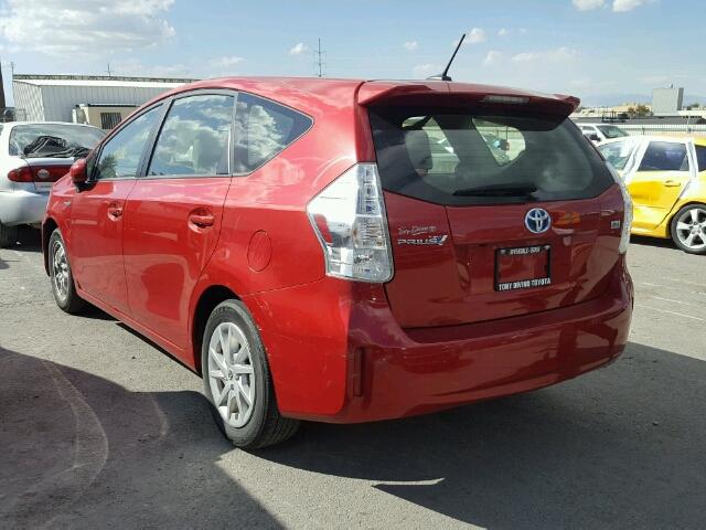 JTDZN3EU7C3167402 - 2012 TOYOTA PRIUS V RED photo 3