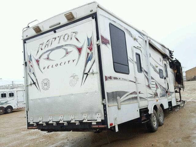 4YDF300269R800827 - 2009 KEYSTONE RAPTOR WHITE photo 4