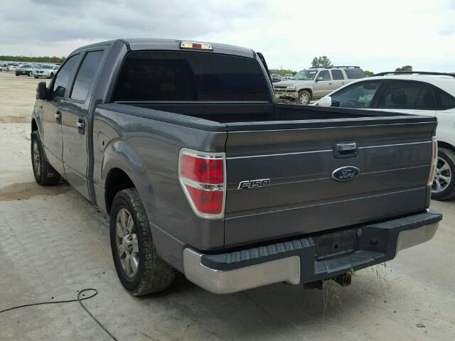 1FTRW12879FA57952 - 2009 FORD F150 SUPER GRAY photo 3