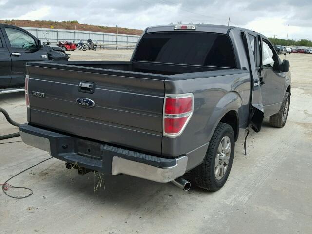 1FTRW12879FA57952 - 2009 FORD F150 SUPER GRAY photo 4