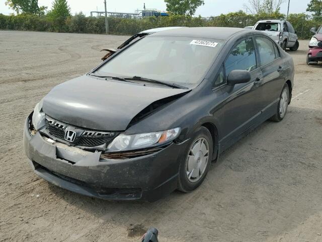 2HGFA16499H034956 - 2009 HONDA CIVIC BLACK photo 2