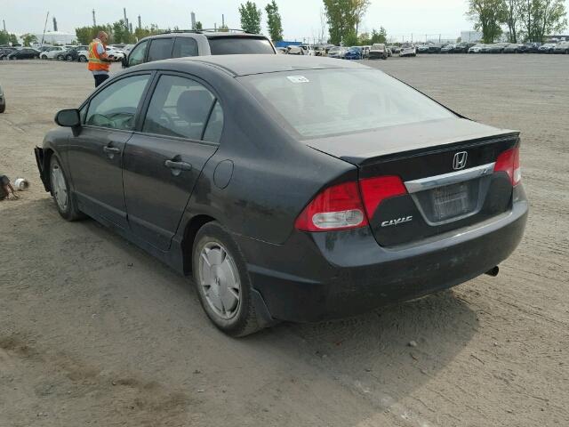 2HGFA16499H034956 - 2009 HONDA CIVIC BLACK photo 3