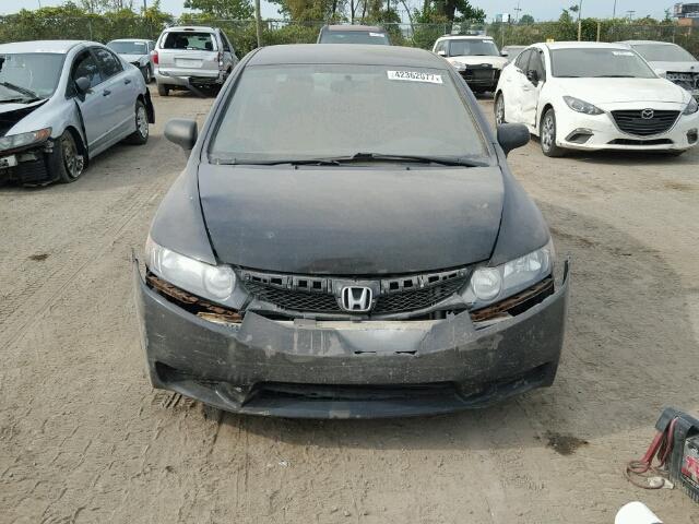 2HGFA16499H034956 - 2009 HONDA CIVIC BLACK photo 9