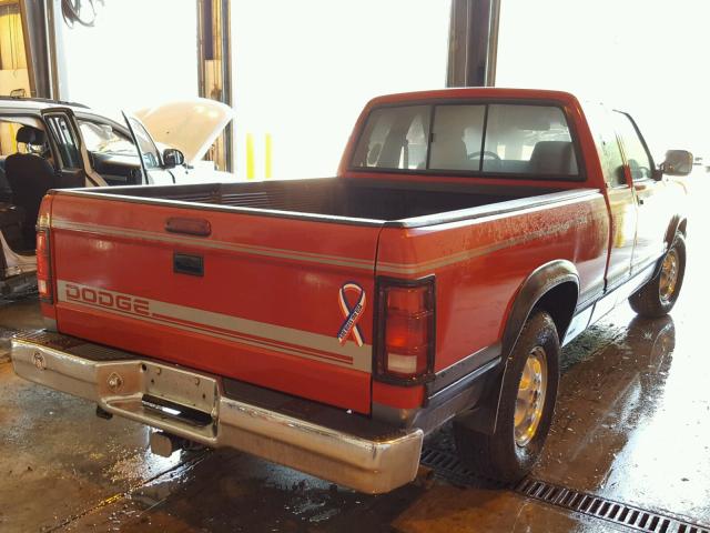 1B7GL23Y2SS215793 - 1995 DODGE DAKOTA RED photo 4