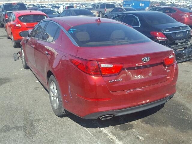 5XXGM4A70EG275461 - 2014 KIA OPTIMA LX MAROON photo 3