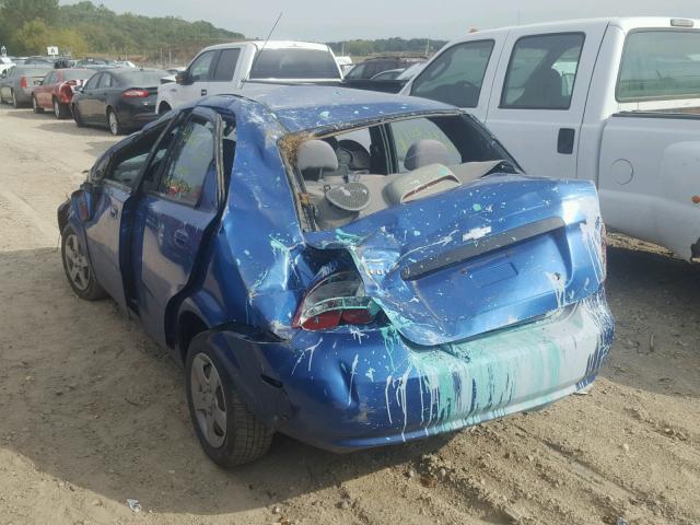 KL1TD52635B478237 - 2005 CHEVROLET AVEO BASE ლურჯი ფოტო 3