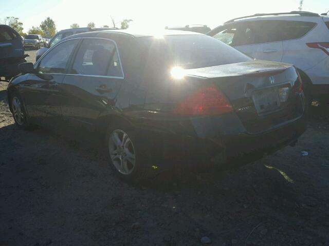 1HGCM56777A810458 - 2007 HONDA ACCORD EX BLACK photo 3