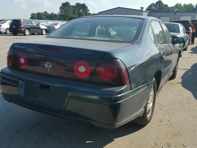 2G1WF55E529374132 - 2002 CHEVROLET IMPALA GREEN photo 4