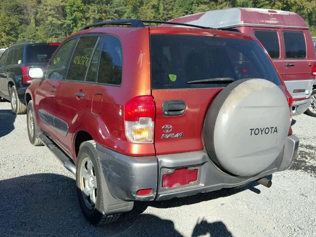 JTEHH20V526060368 - 2002 TOYOTA RAV4 RED photo 3