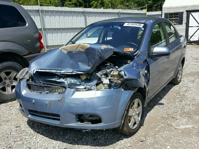 KL1TD56668B083516 - 2008 CHEVROLET AVEO BASE Niebieski zdjęcie 2