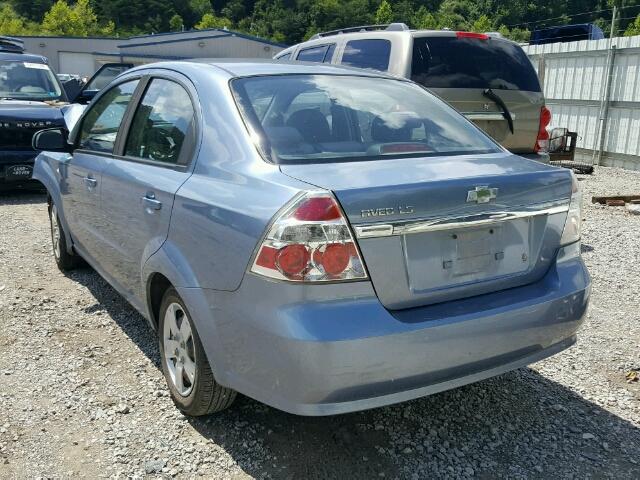 KL1TD56668B083516 - 2008 CHEVROLET AVEO BASE Niebieski zdjęcie 3