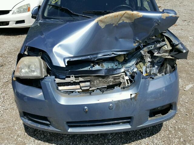 KL1TD56668B083516 - 2008 CHEVROLET AVEO BASE Niebieski zdjęcie 7