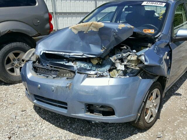 KL1TD56668B083516 - 2008 CHEVROLET AVEO BASE Niebieski zdjęcie 9