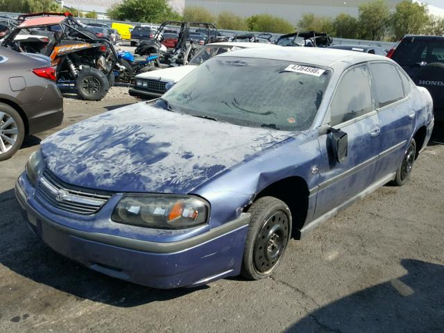 2G1WF52E4Y9306238 - 2000 CHEVROLET IMPALA BLUE photo 2